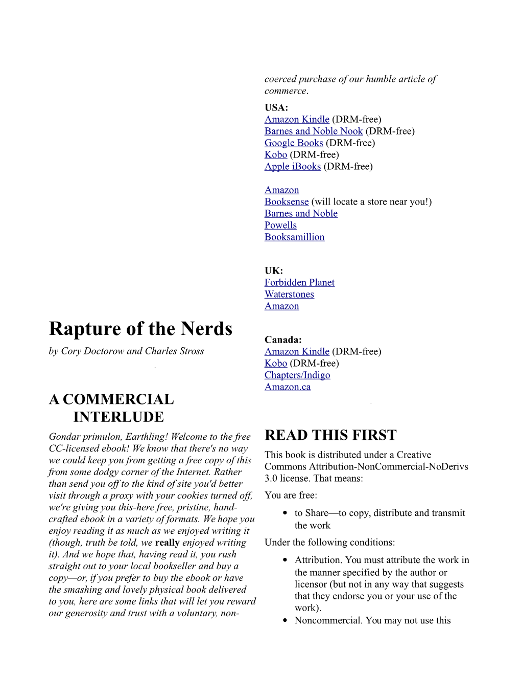 Rapture of the Nerds