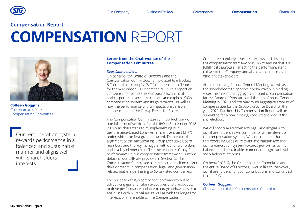 Compensation Report COMPENSATION REPORT