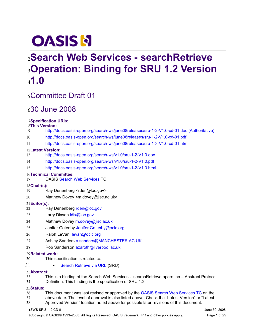 OASIS Specification Template s10