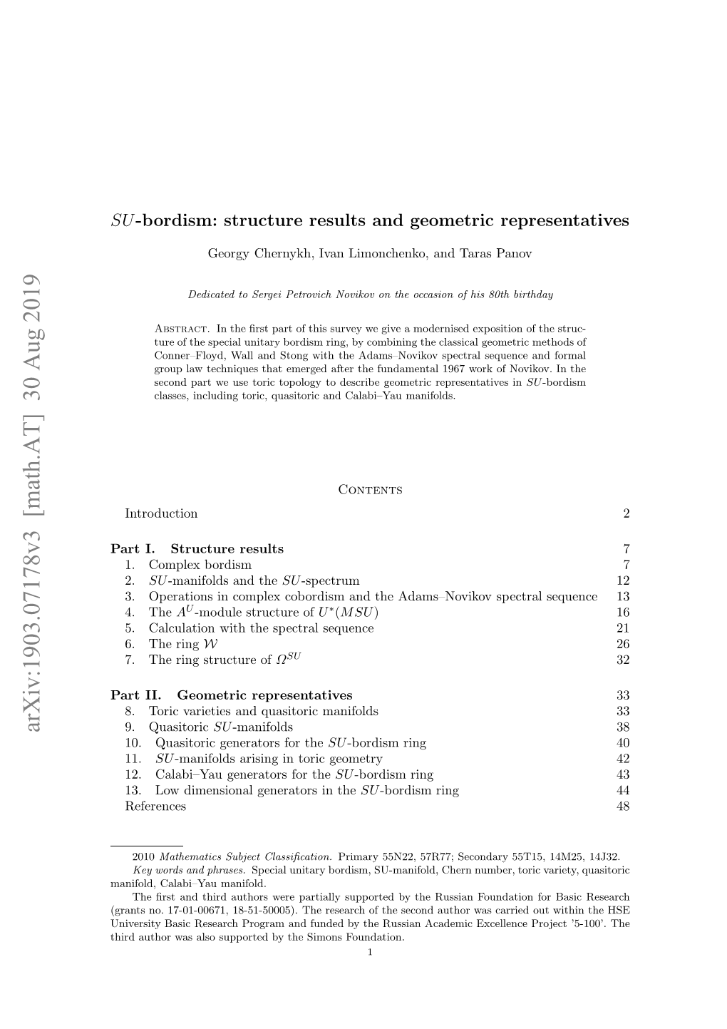 Arxiv:1903.07178V3 [Math.AT] 30 Aug 2019 Ati.Goercrepresentatives Geometric II