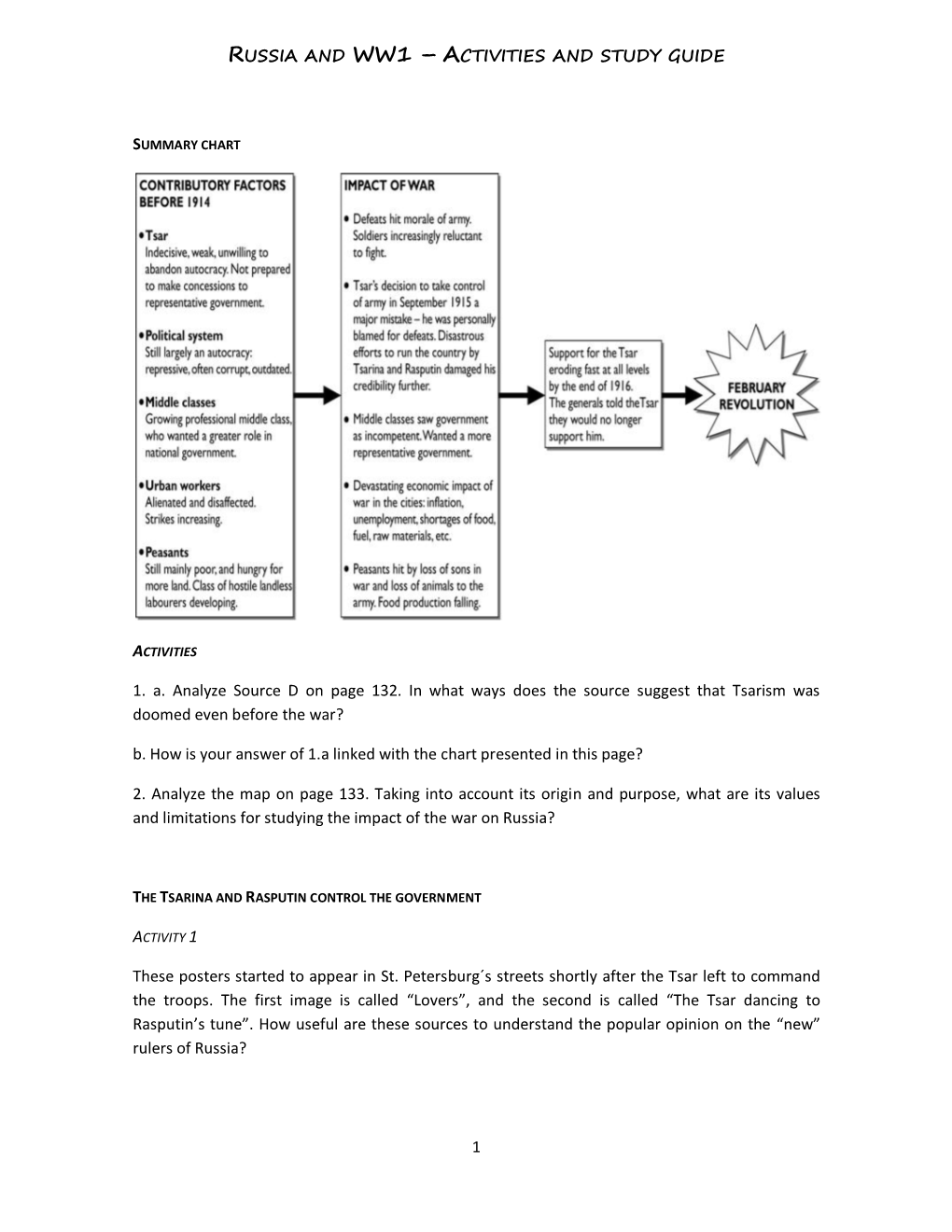 A CTIVITIES and STUDY GUIDE 1. A. Analyze Source D on Page 132