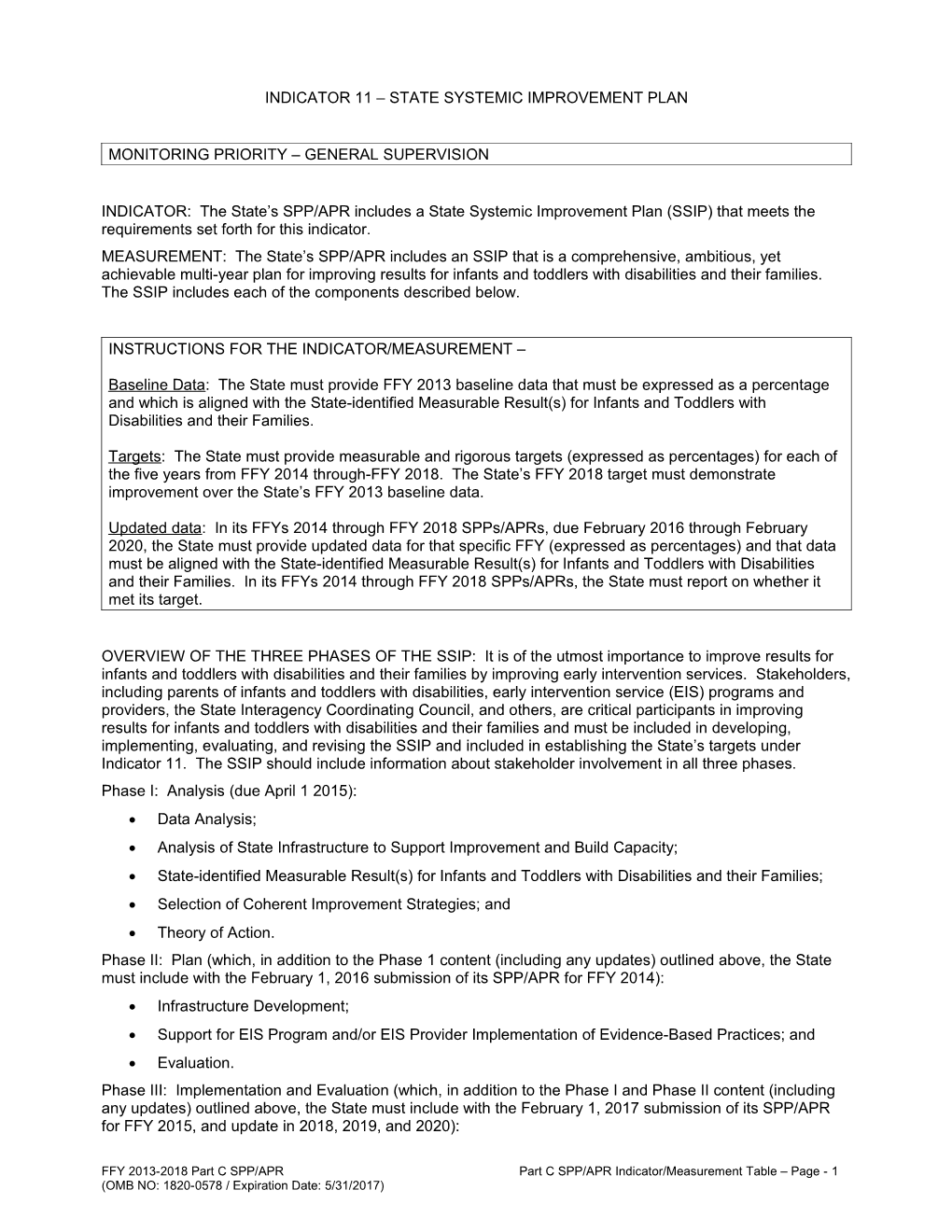 Part C State Performance Plan (SPP) and Annual Performance Report (APR) (Msword)