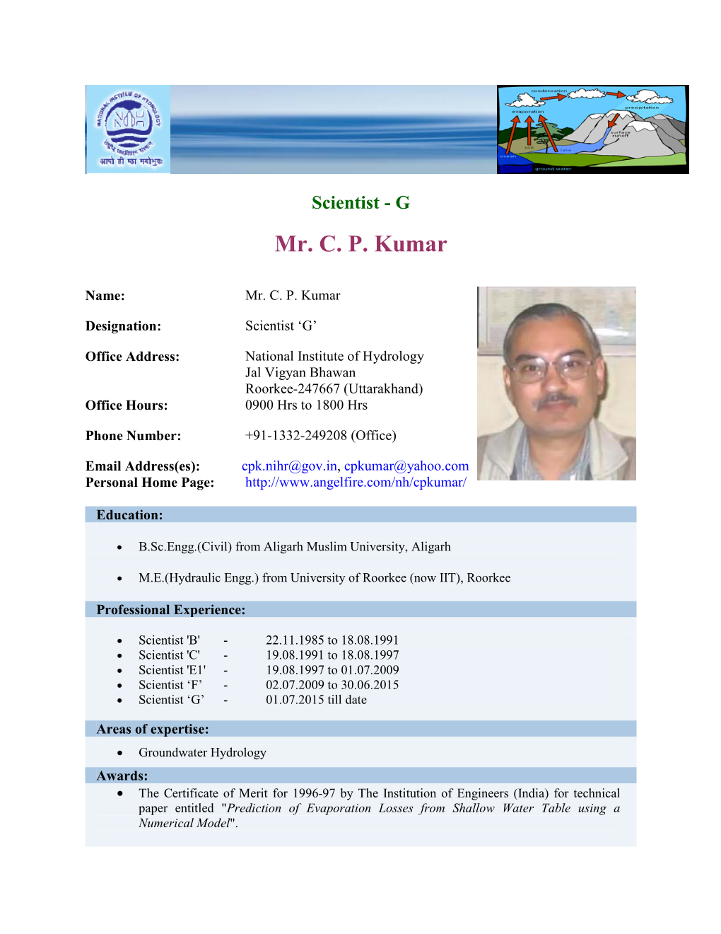 Profile for NIH Website