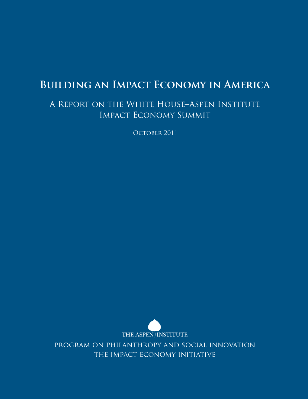 Building an Impact Economy in America