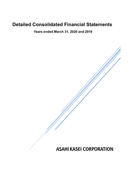 Detailed Consolidated Financial Statements Years Ended March 31, 2020 and 2019