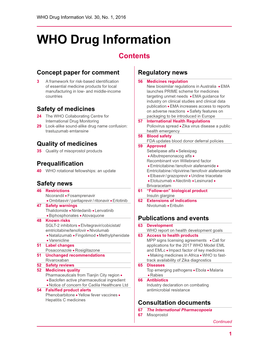 WHO Drug Information Vol