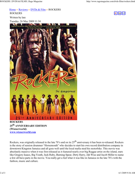 ROCKERS | DVDS & FILMS | Rago Magazine