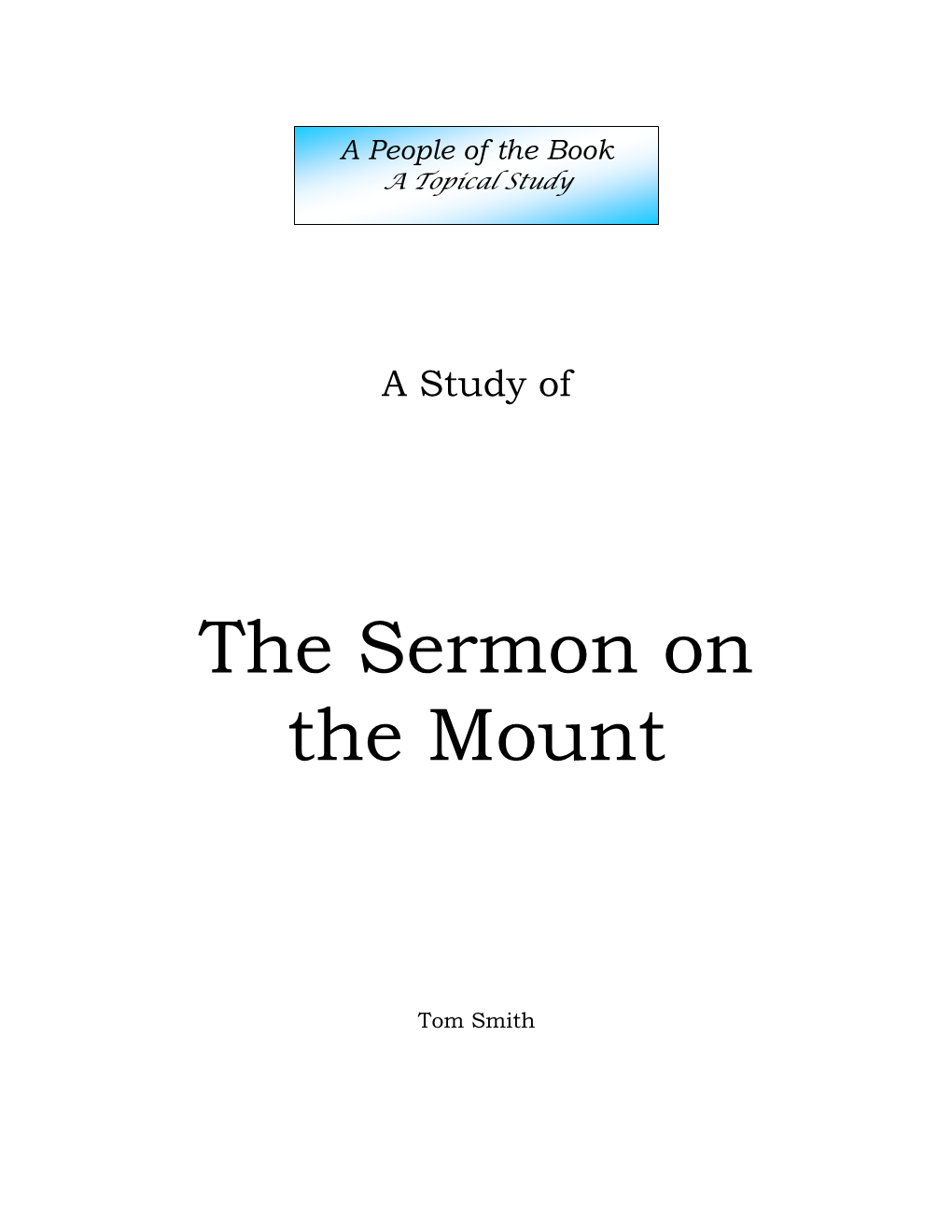 The Sermon on the Mount