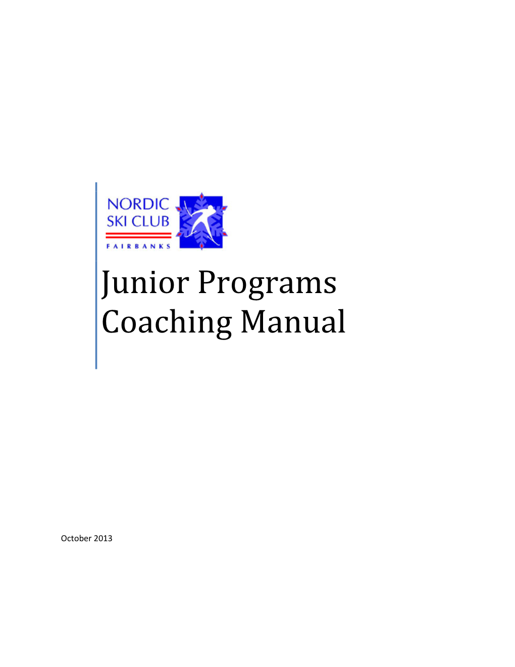 NSCF Junior Programs Coaches Manual