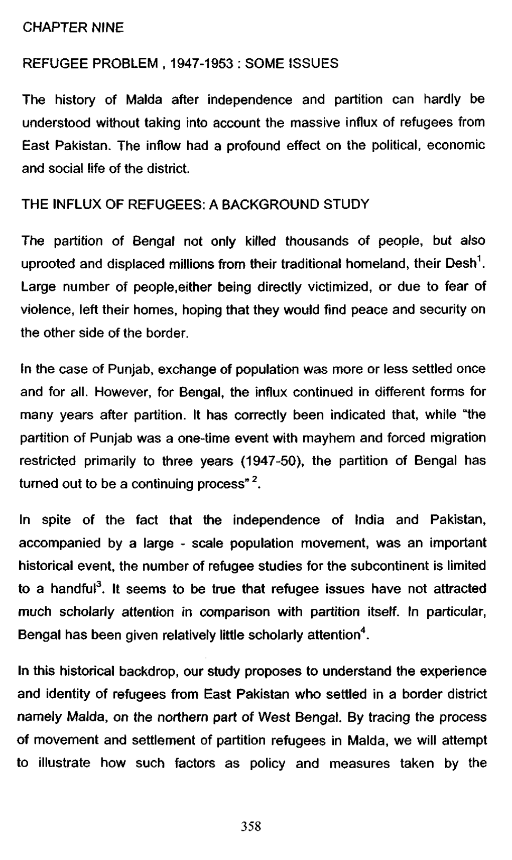 Chapter Nine Refugee Problem , 1947-1953