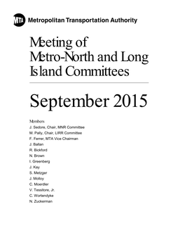 Meeting of Metro-North and Long Island Committees