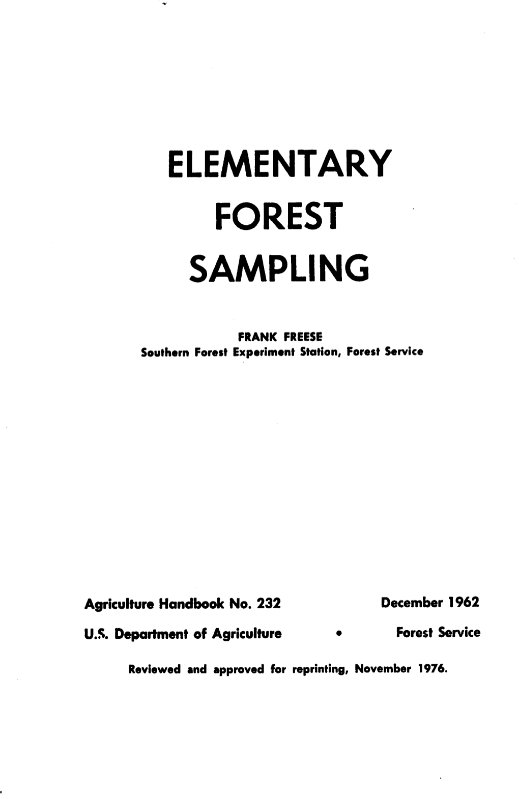 Elementry Forest Sampling