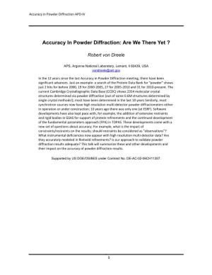 Powder Diffraction APD‐IV