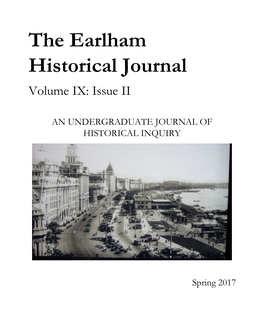 The Earlham Historical Journal Volume IX: Issue II