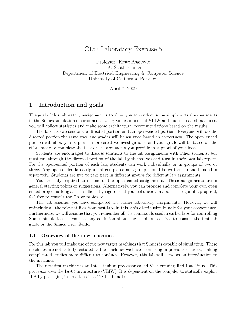 C152 Laboratory Exercise 5