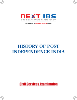 History of Post Independence India