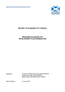 Report to Glasgow City Council Proposed