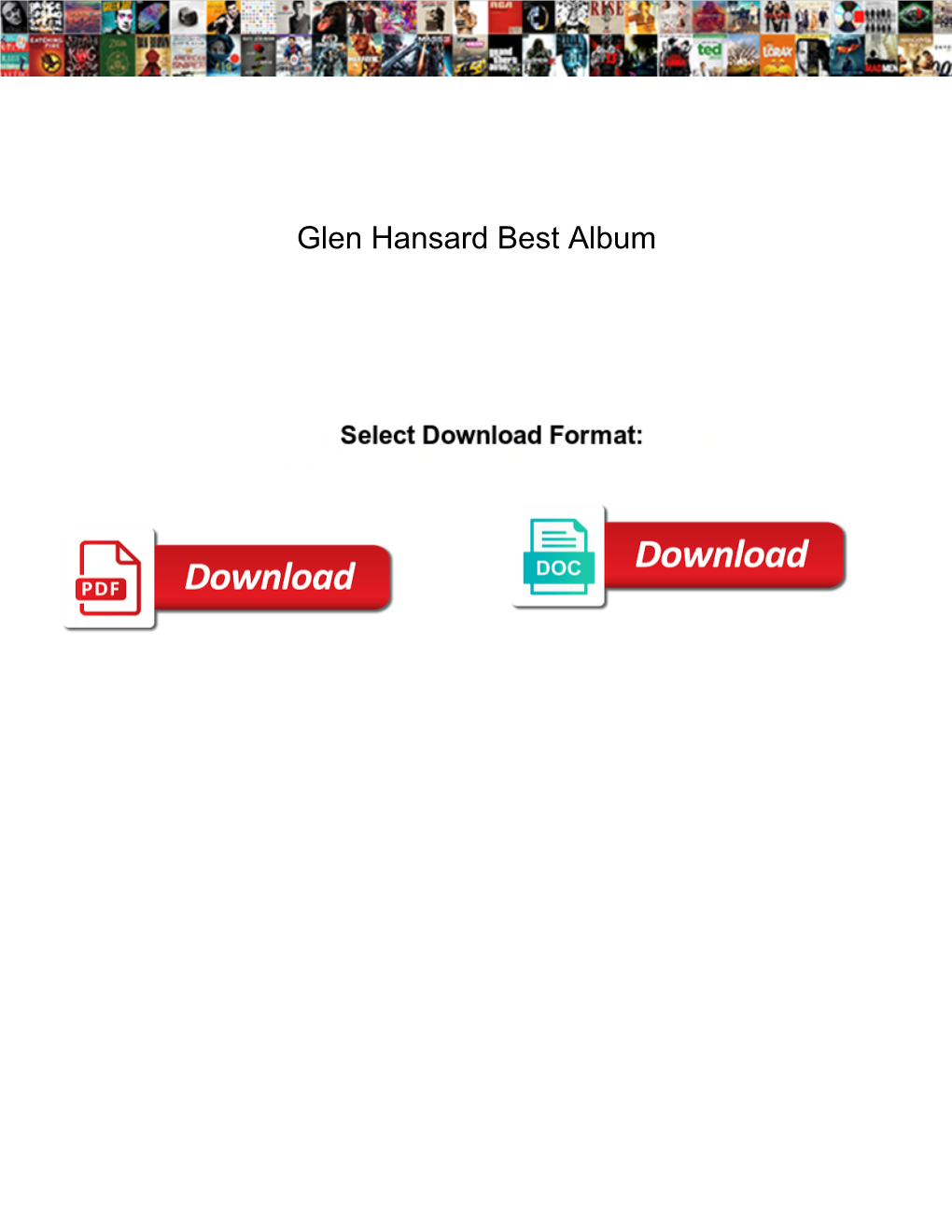 Glen Hansard Best Album