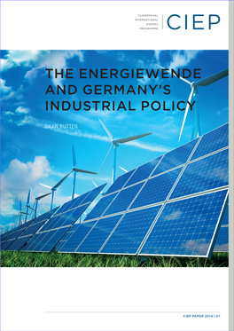 The Energiewende and Germany's Industrial Policy