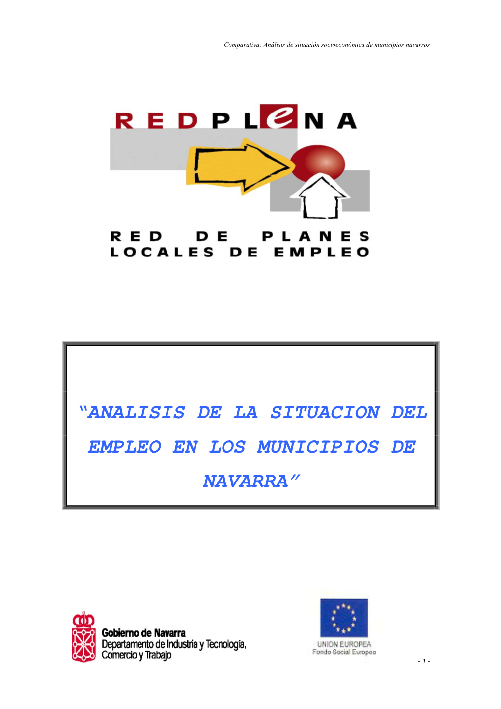 “Analisis De La Situacion Del Empleo En Los Municipios De Navarra”