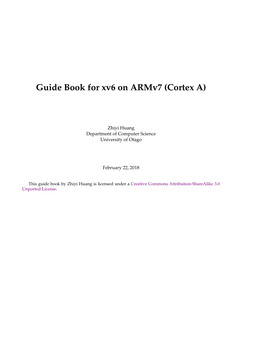 Guide Book for Xv6 on Armv7 (Cortex A)