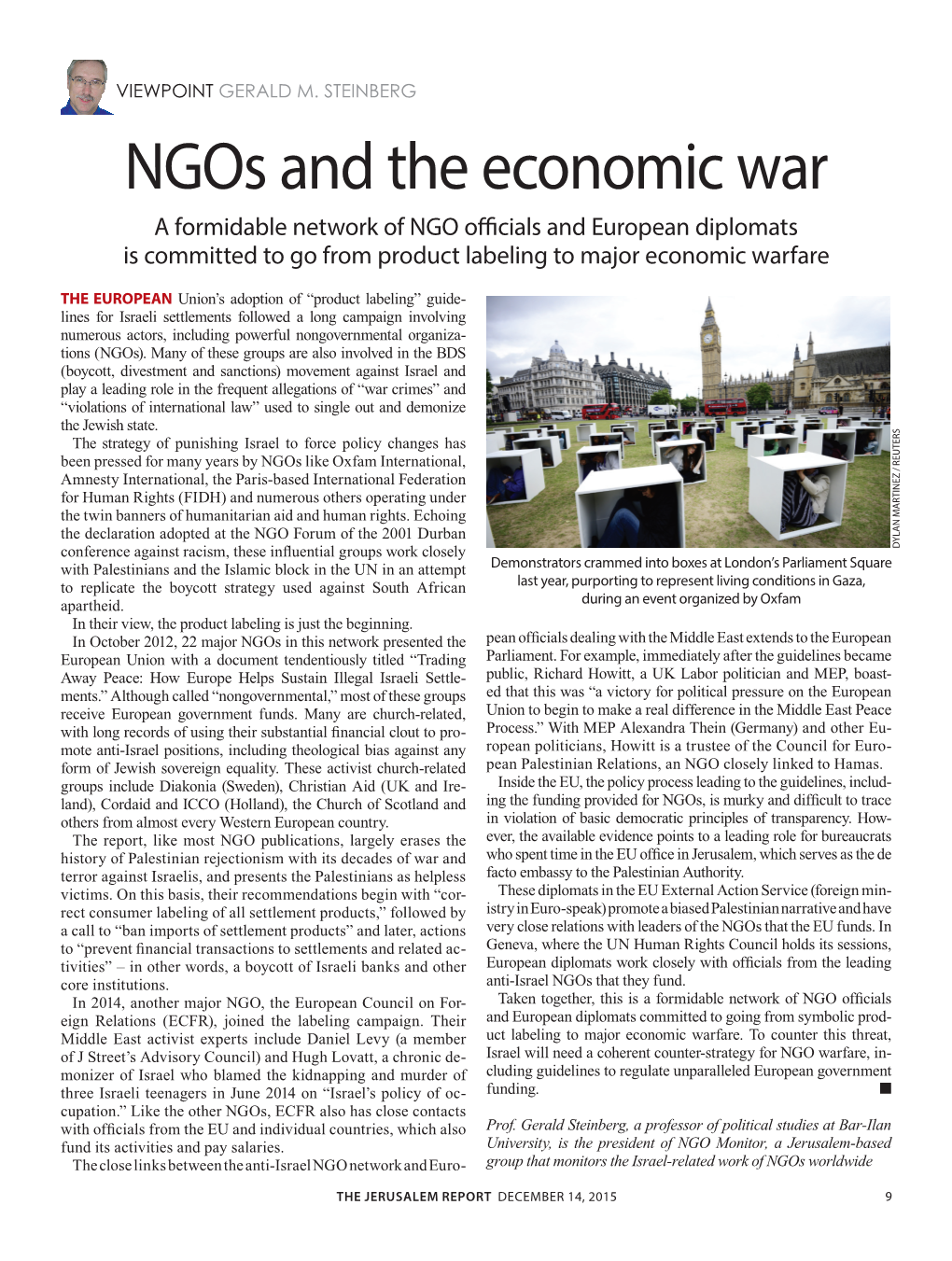 Ngos and the Economic War a Formidable Network of NGO Officials and European Diplomats Is Committed to Go from Product Labeling to Major Economic Warfare