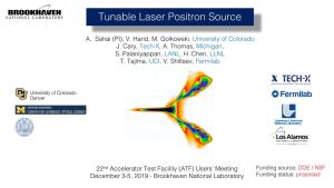 Tunable Laser Positron Source