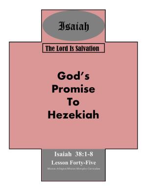 God's Promise to Hezekiah Isaiah