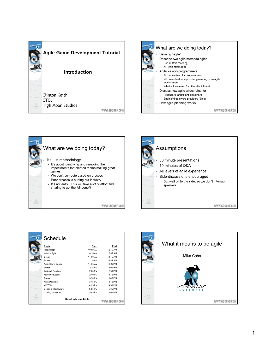 Assumptions Schedule What It Means to Be Agile