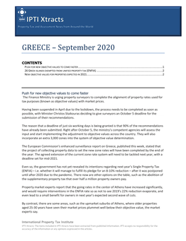 GREECE – September 2020