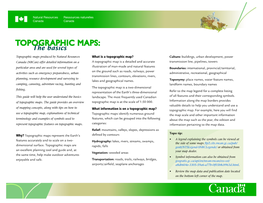 Topographic Maps: the Basics