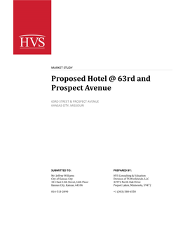 Proposed Hotel @ 63Rd and Prospect Avenue