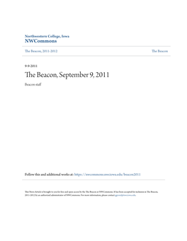 The Beacon, September 9, 2011 Beacon Staff