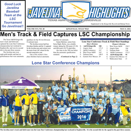 Men's Track & Field Captures LSC Championship