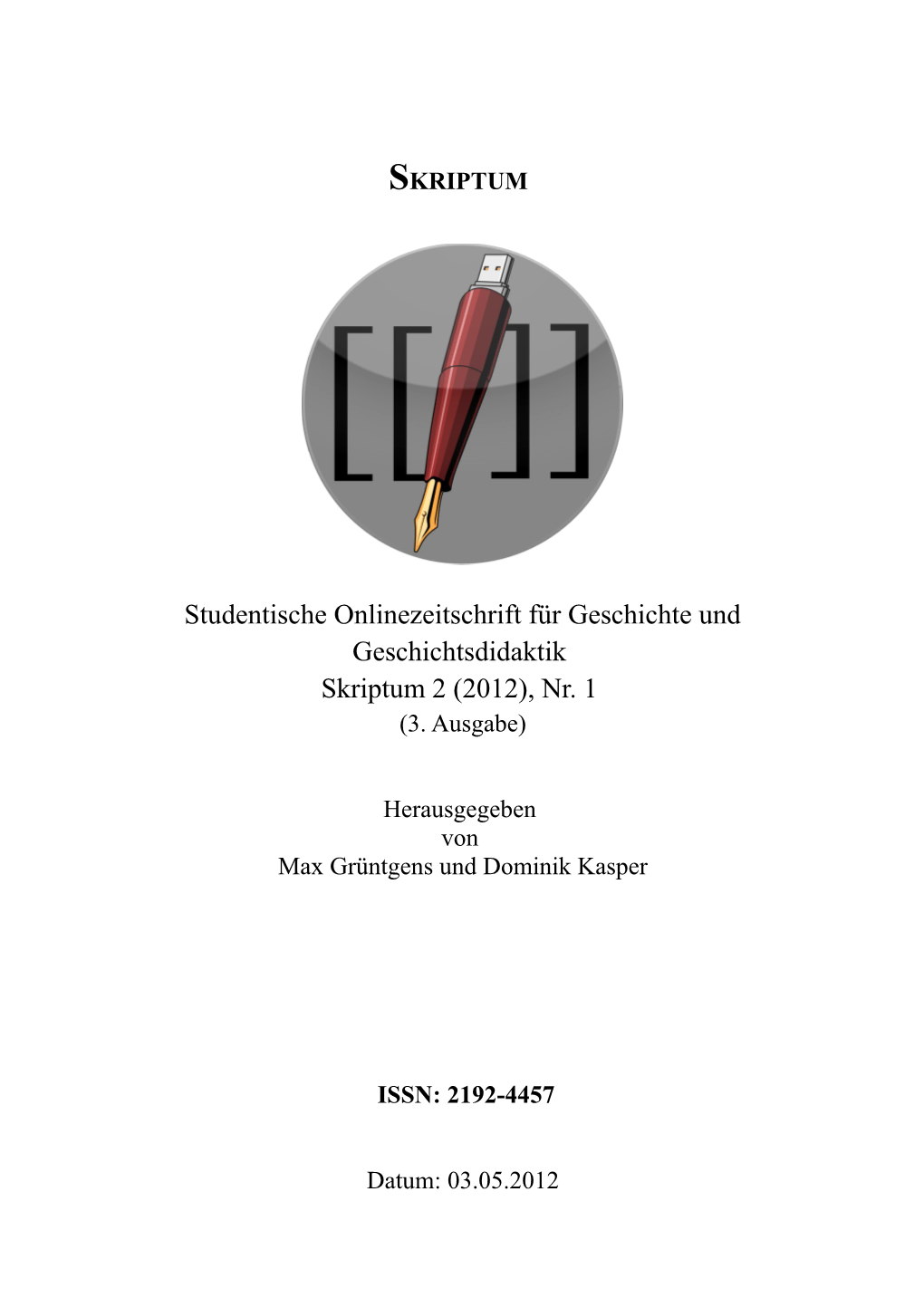 Gesamtausgabe Skriptum 2 (2012), Heft 1