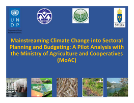 Session 6 a Pilot Analysis of Climate Change Sectoral Planning With