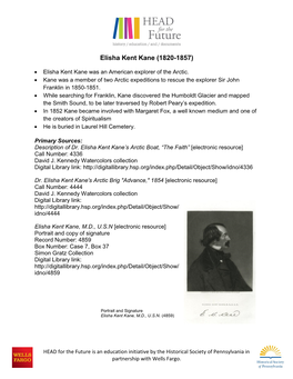 Elisha Kent Kane (1820-1857)