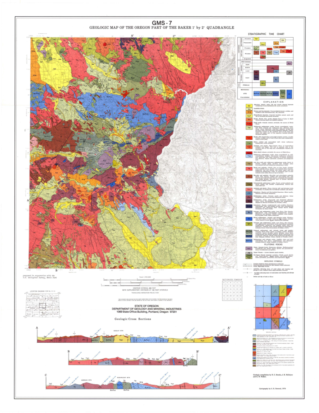 DOGAMI GMS-7, Geology of the Oregon Part of the Baker 1 Degree