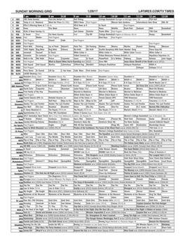 Sunday Morning Grid 1/29/17 Latimes.Com/Tv Times