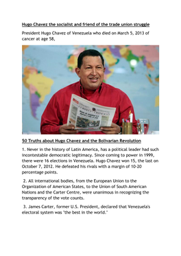 50 Truths About Hugo Chavez and the Bolivarian Revolution.Pdf