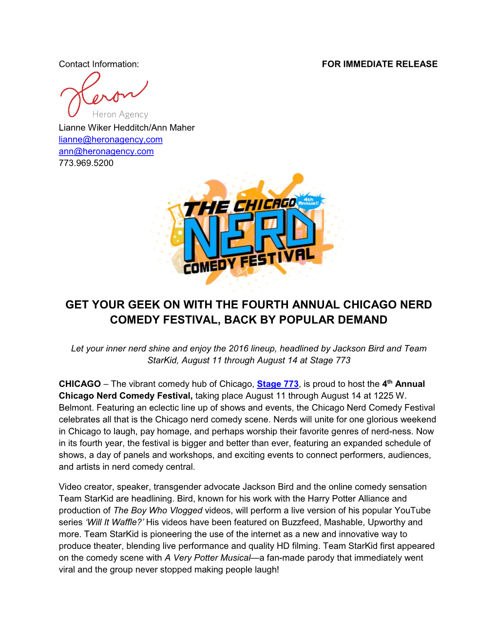 Get Your Geek on with the Fourth Annual Chicago Nerd Comedy Festival, Back by Popular Demand