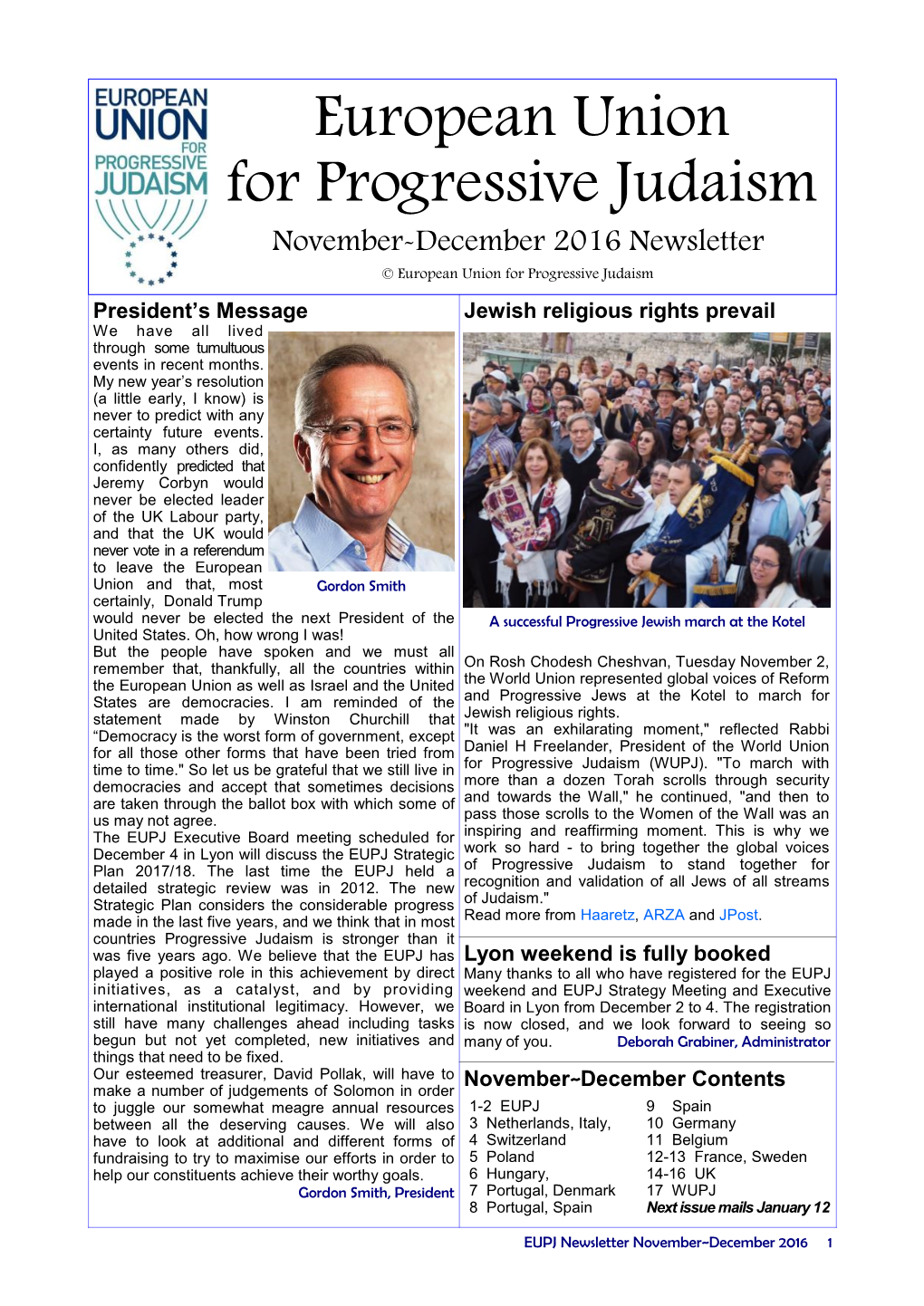 November-December 2016 Newsletter