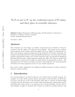 On the Evidential Nature of P-Values and Their Place in Scientific