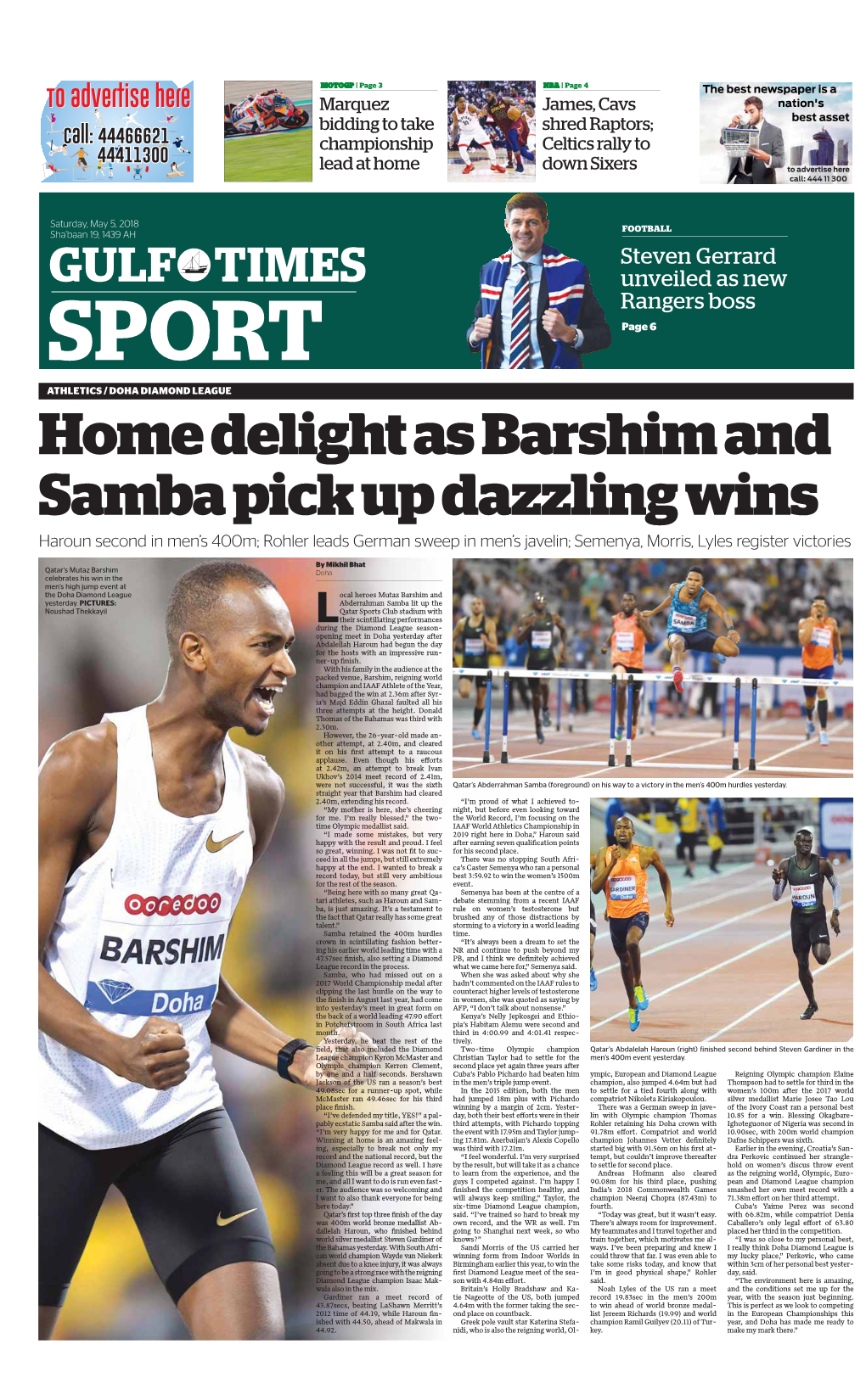 Home Delight As Barshim and Samba Pick up Dazzling Wins