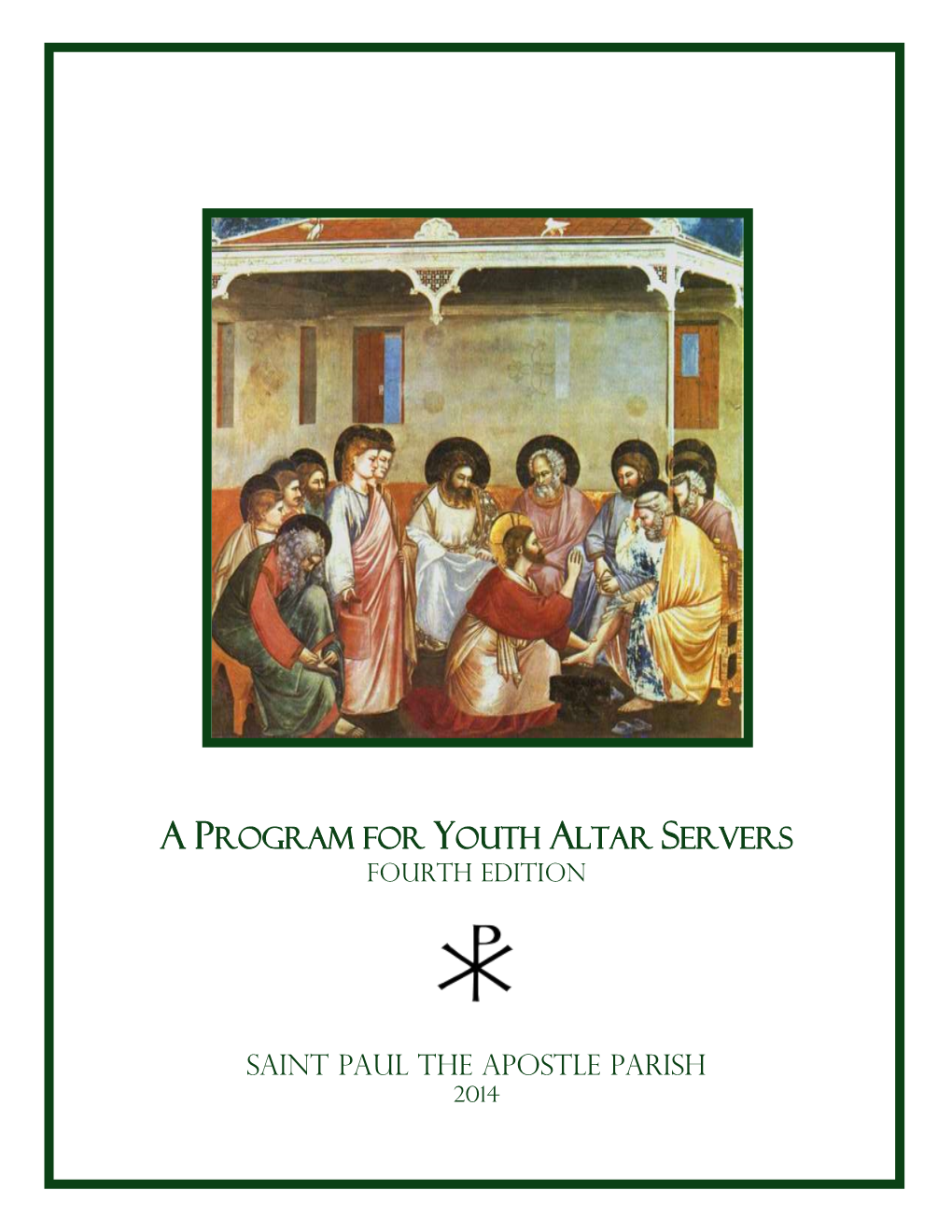 Program for Youth Altar Server Ministry