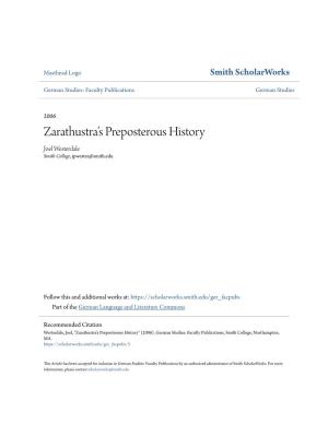 Zarathustra's Preposterous History