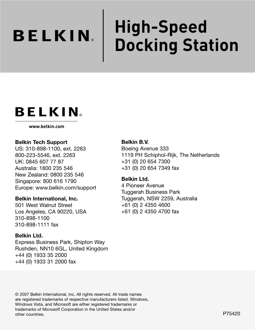 High-Speed Docking Station Docking Station
