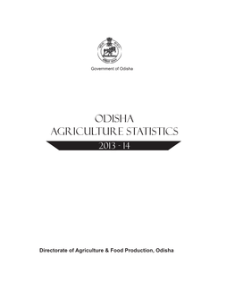 Odisha Agriculture Statistics 2013 - 14