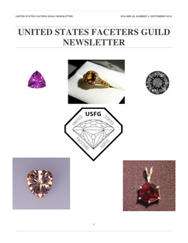 United States Faceters Guild Newsletter