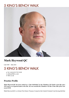 Mark Heywood QC